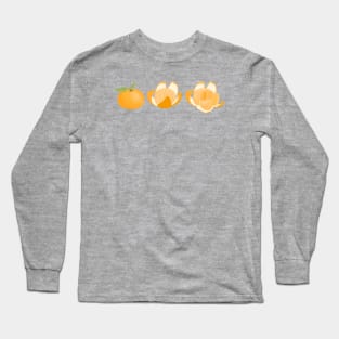 Cute tangerine illustration Long Sleeve T-Shirt